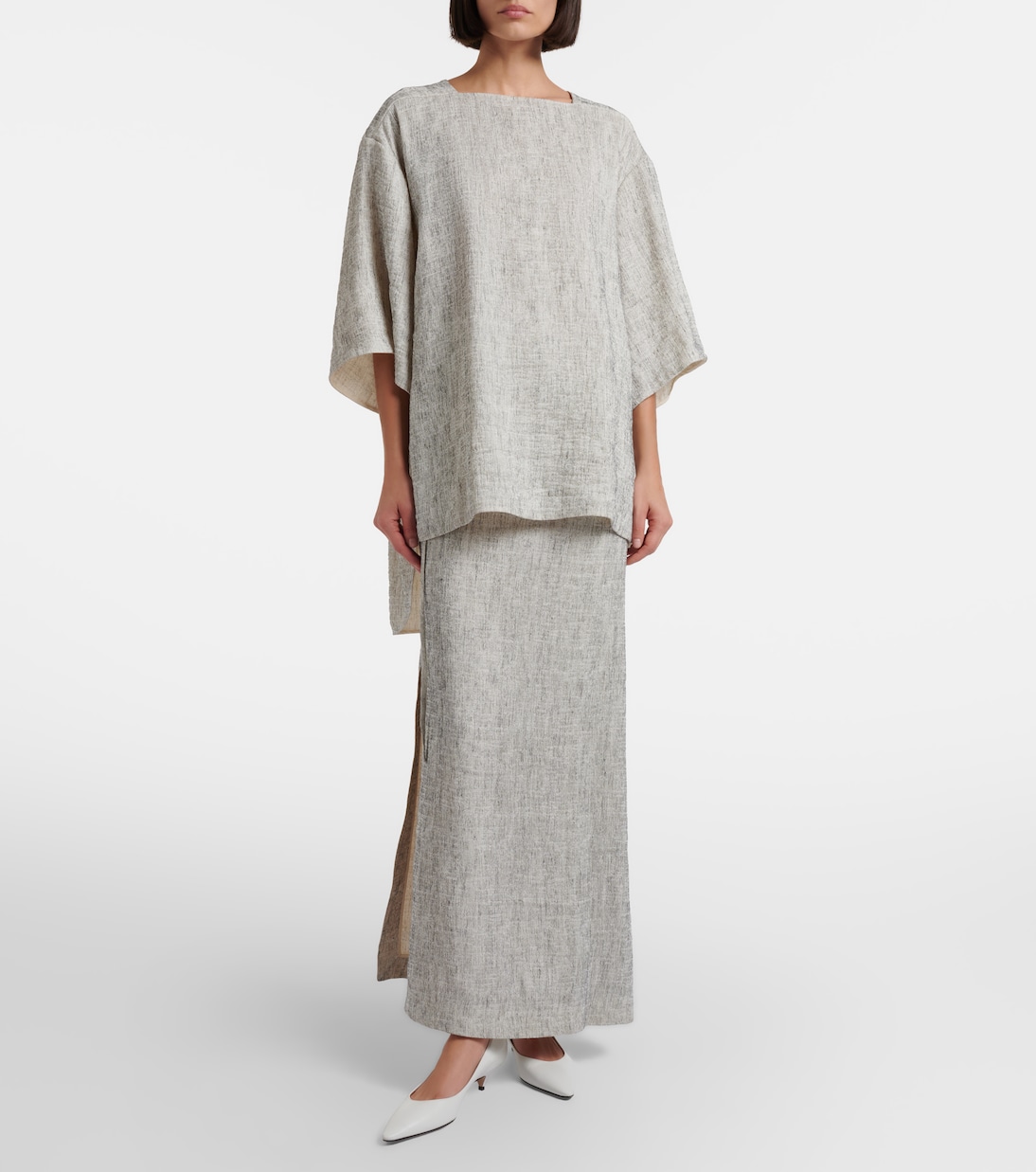 Linen and silk maxi skirt | The Row