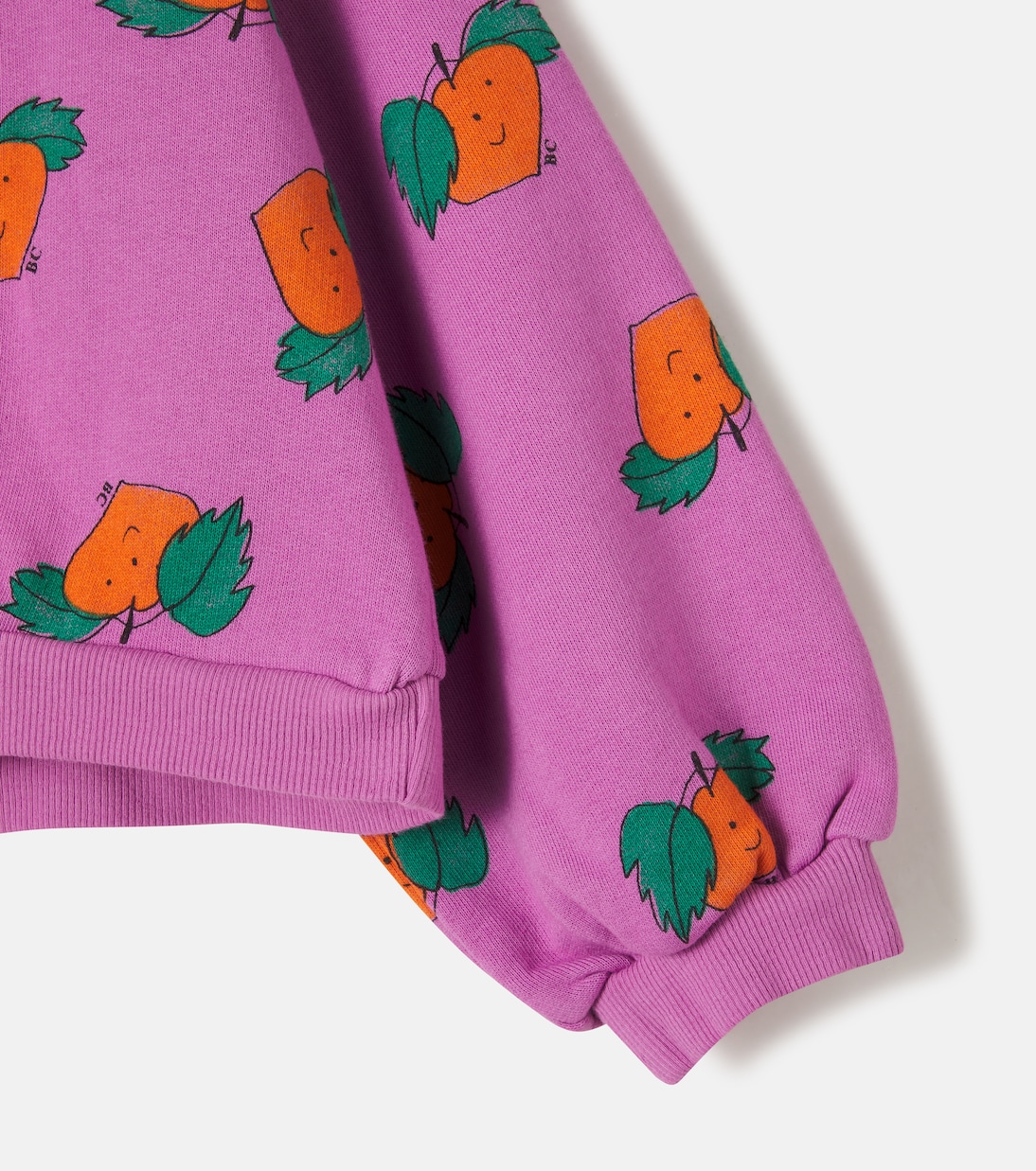 Tangerine cropped cotton sweatshirt  | Bobo Choses