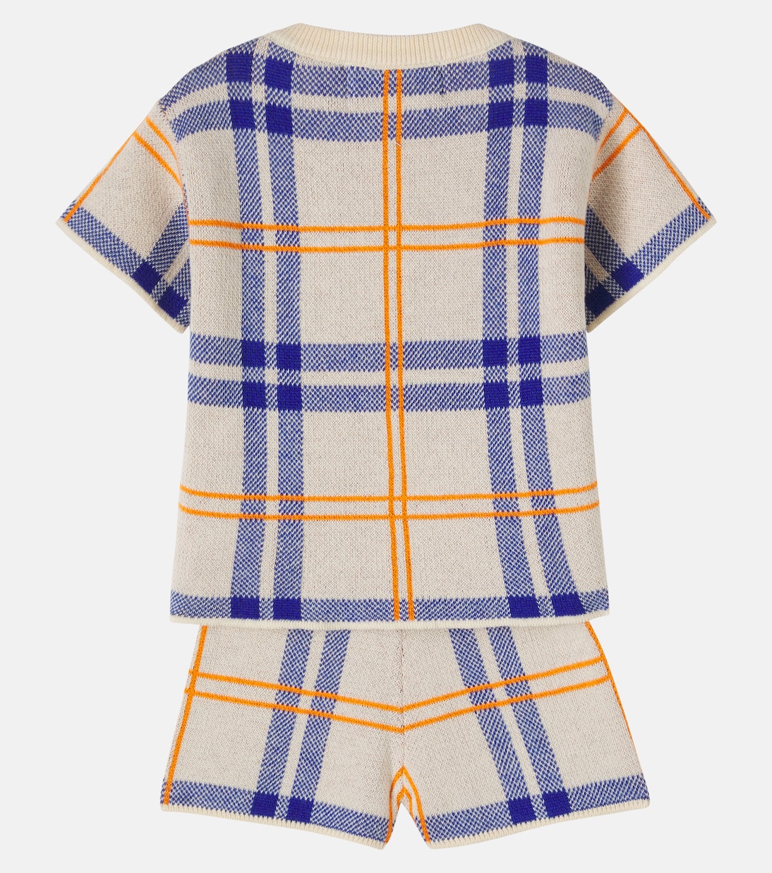 Baby checked cotton T-shirt and shorts set | Bobo Choses