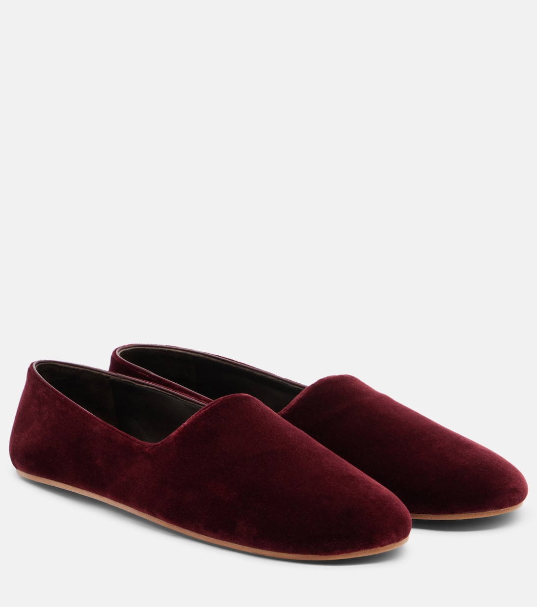 Ponti velvet slip-on shoes | The Row
