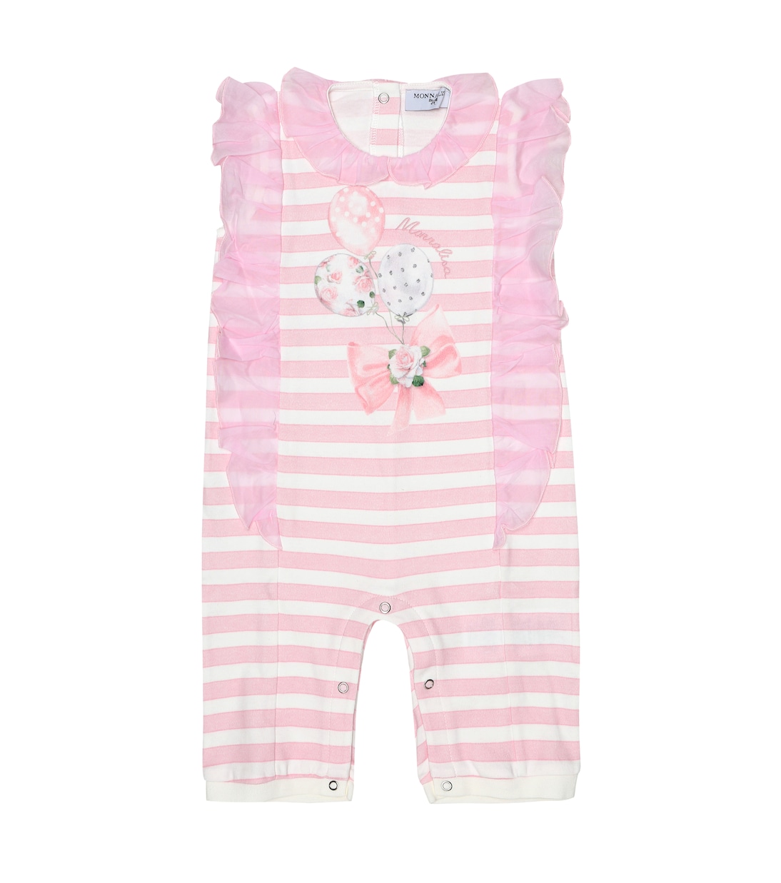 Baby striped cotton onesie | Monnalisa