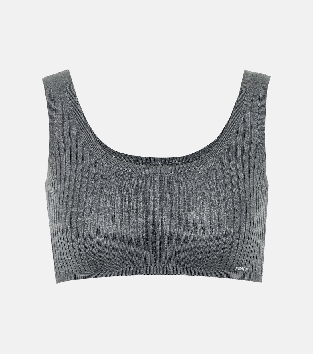 Top in maglia di seta a coste | Prada
