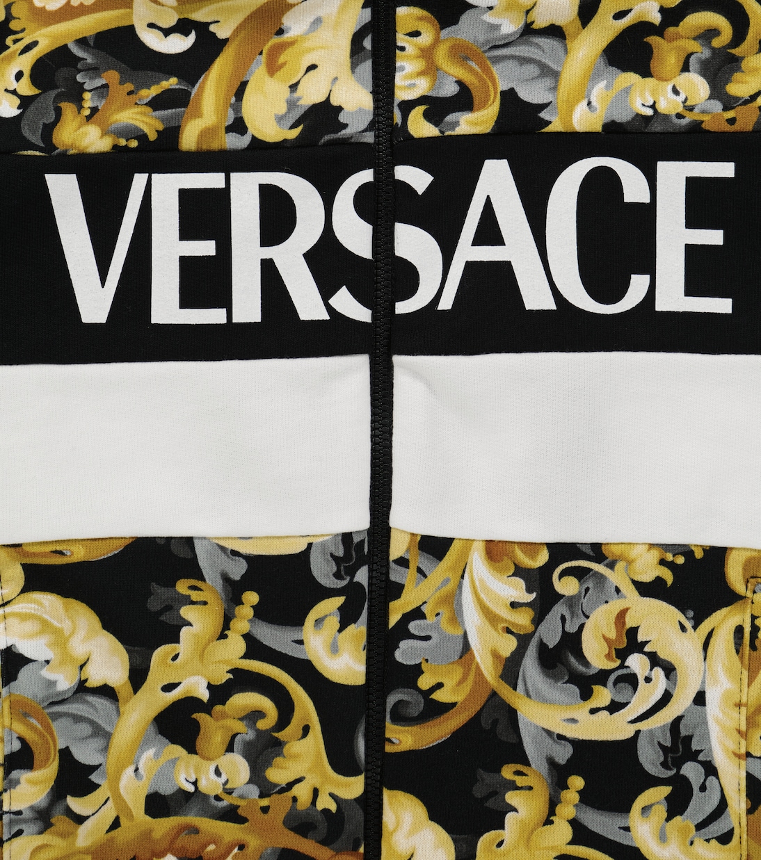 Reißverschlussjacke Baroccoflage aus Baumwolle | Versace Kids