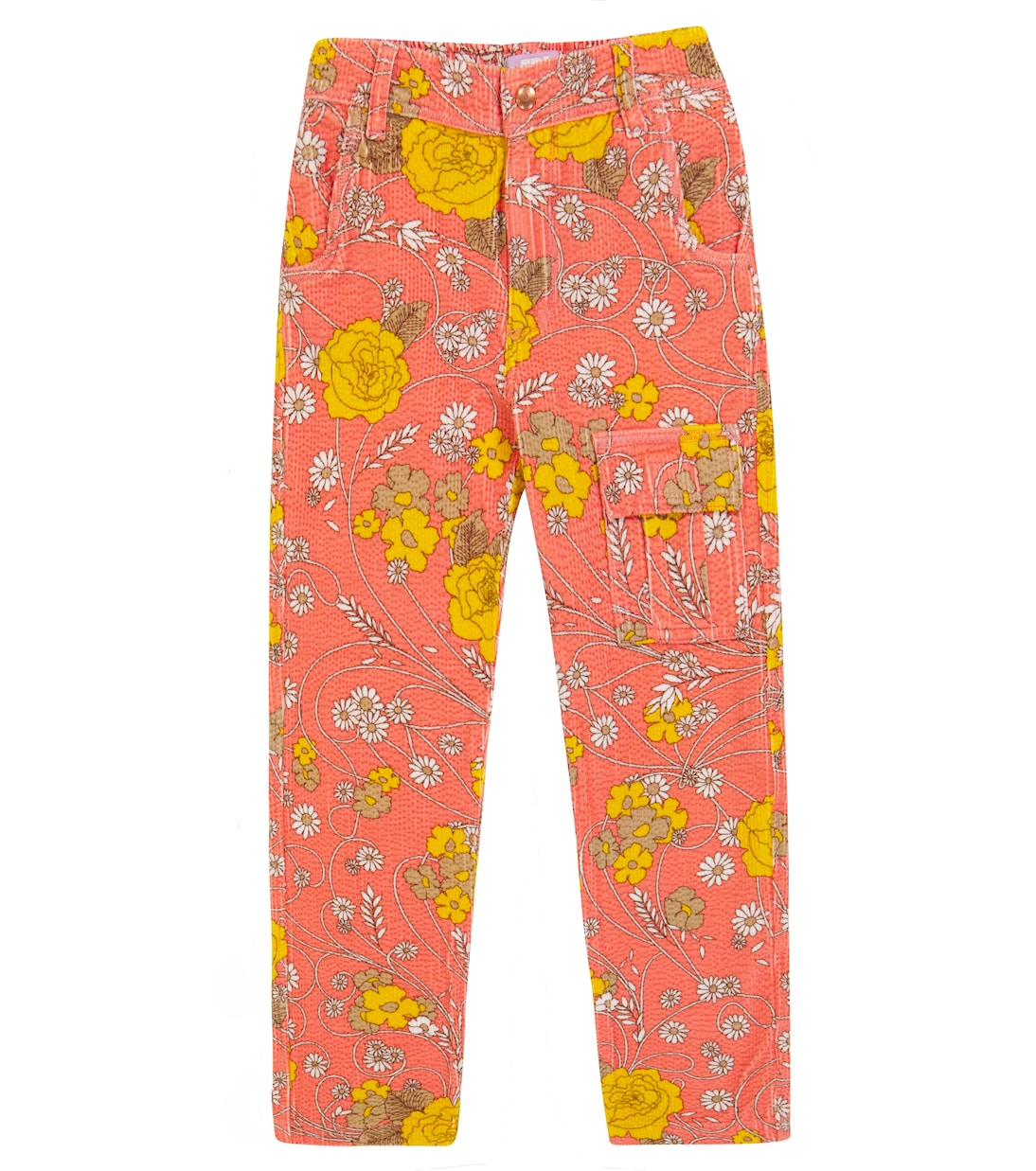 Pantaloni in velluto con stampa floreale | ERL Kids