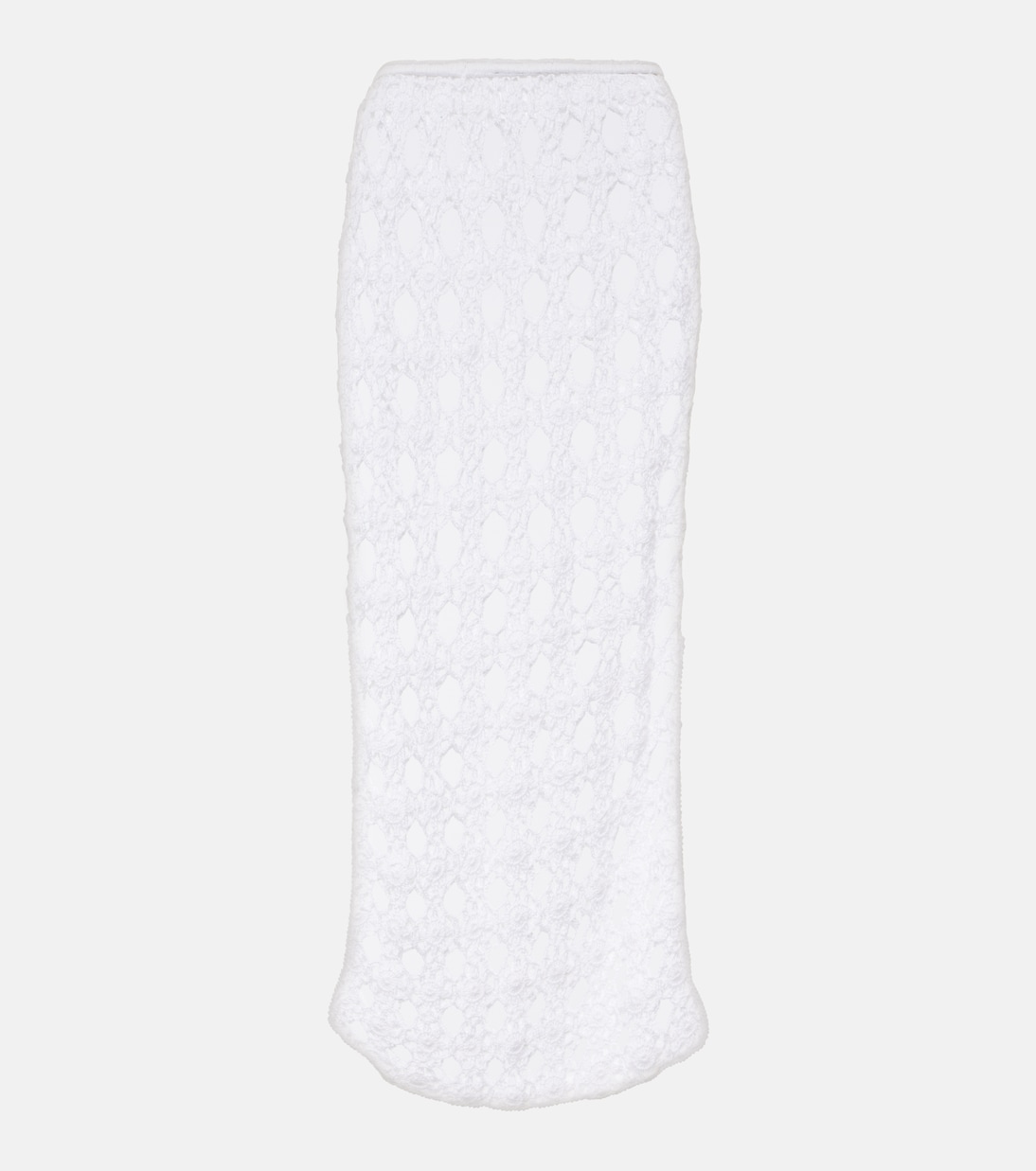 Rosette crochet cotton midi skirt | Anna Kosturova