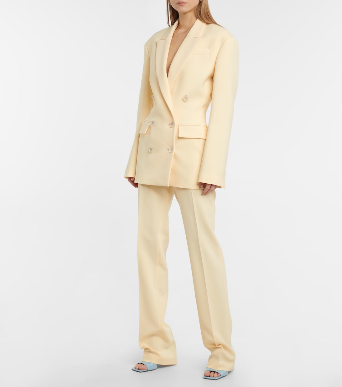 Pantalon à taille haute en crêpe | The Attico