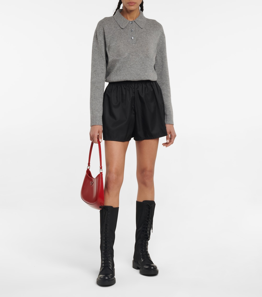 Stivali in Re-Nylon e pelle | Prada