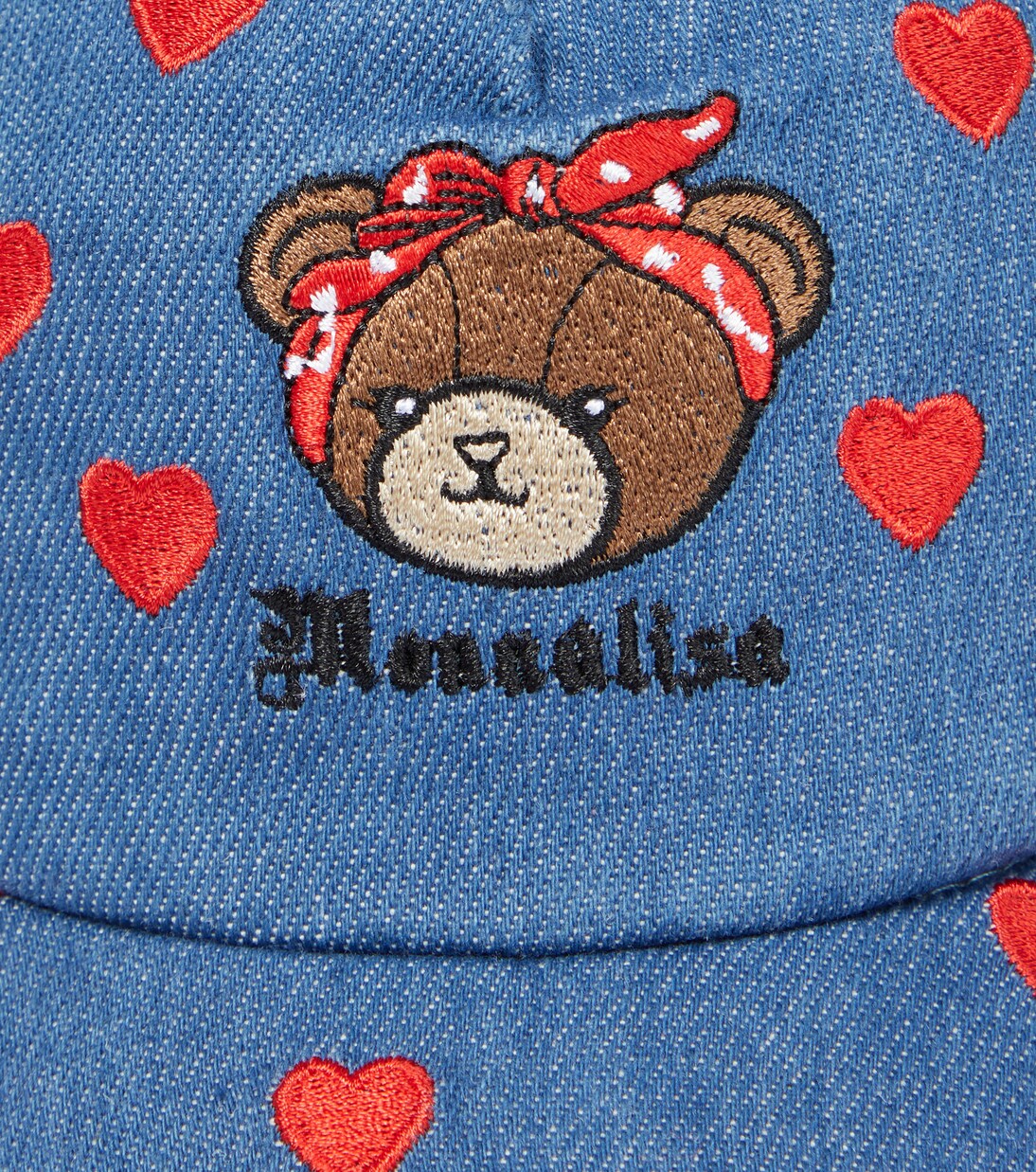 Casquette brodée en denim | Monnalisa