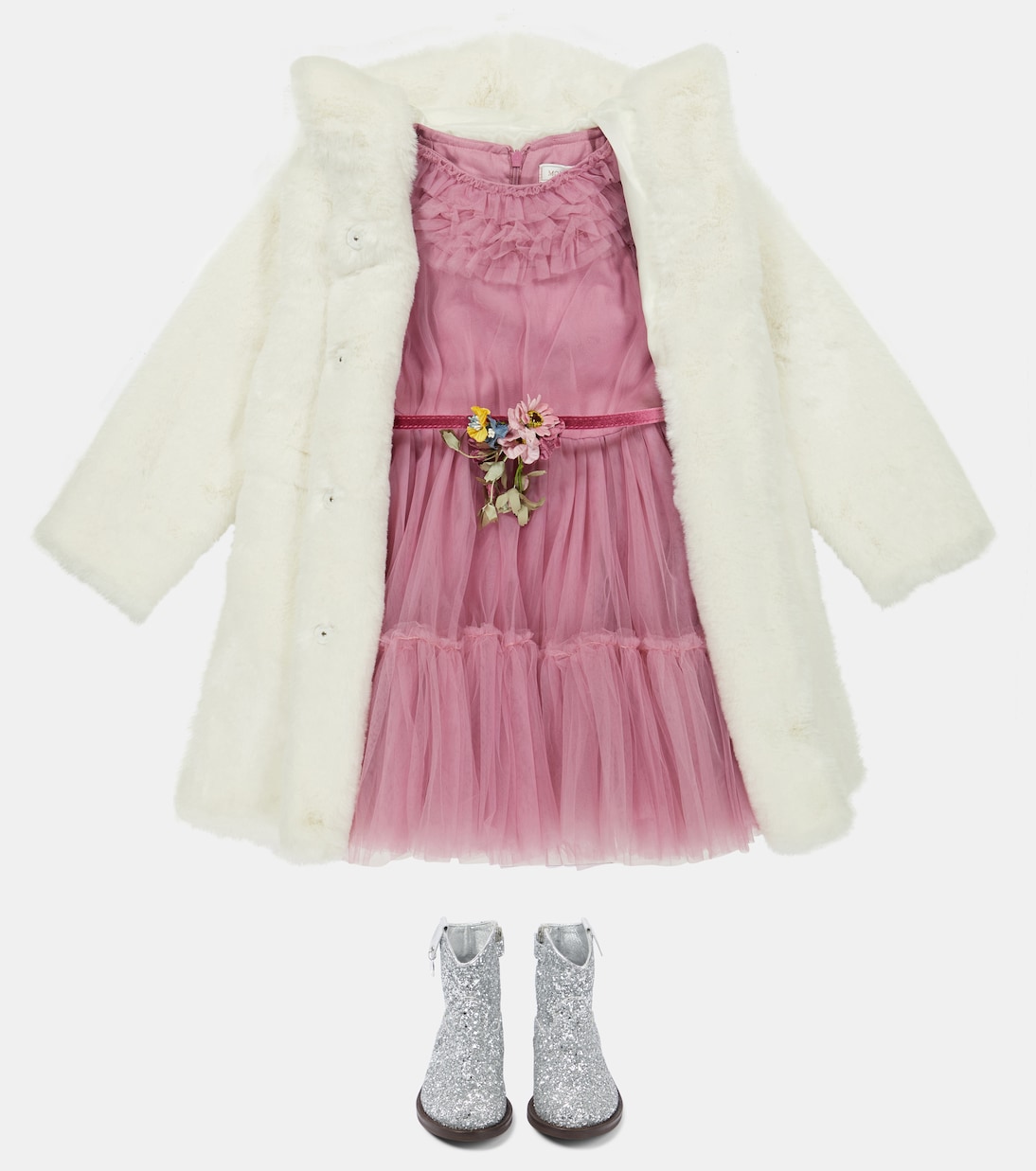 Abito in tulle con stampa | Monnalisa