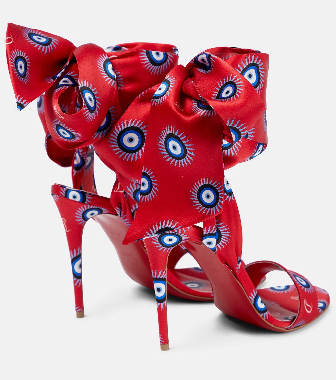 Sandali Sandale Du Désert 100 in raso | Christian Louboutin