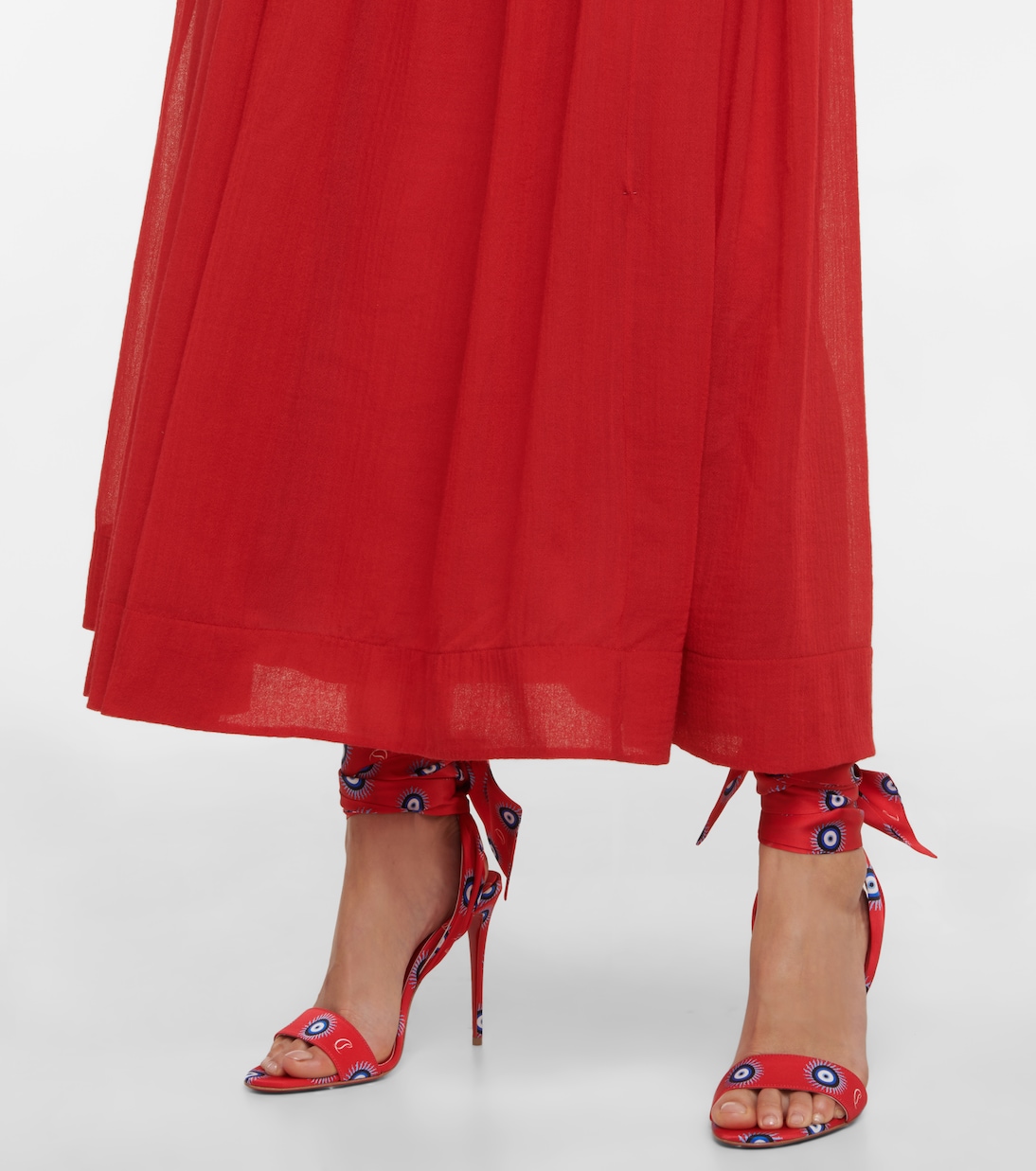Sandali Sandale Du Désert 100 in raso | Christian Louboutin