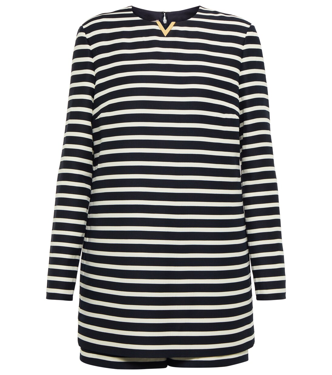 Combi-short VGOLD rayée en laine mélangée | Valentino