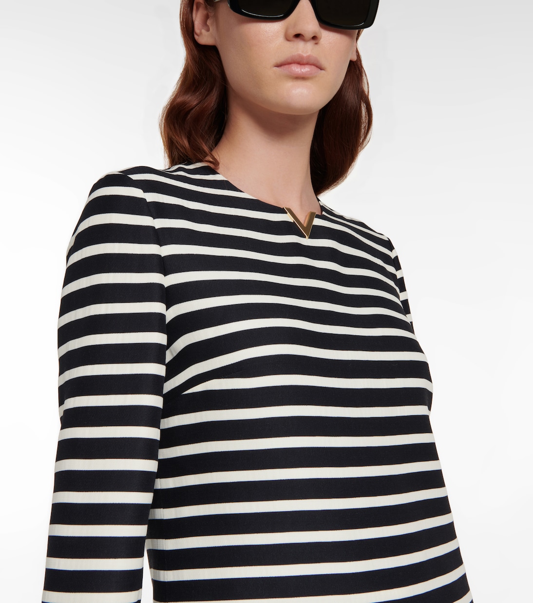 Combi-short VGOLD rayée en laine mélangée | Valentino