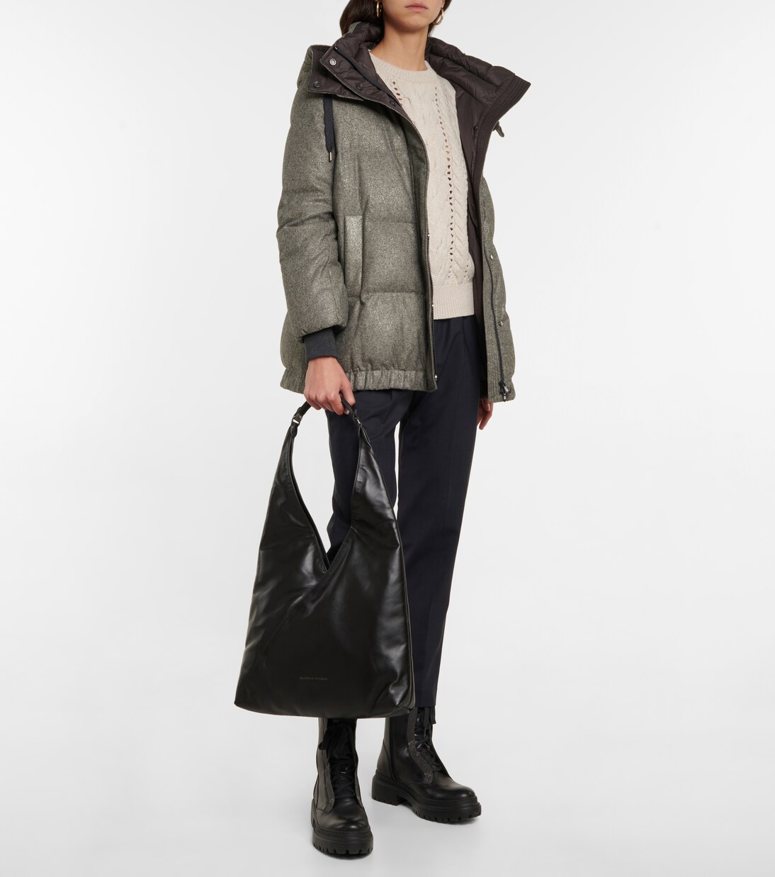 Borsa a spalla in pelle | Brunello Cucinelli