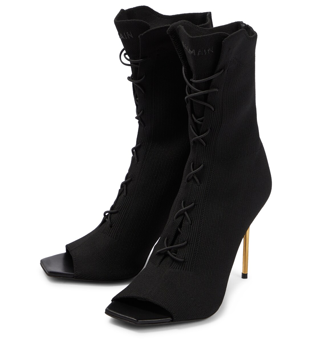 Open-toe knit boots | Balmain