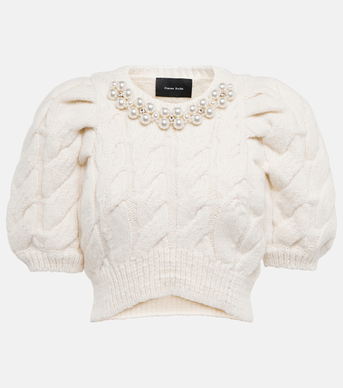 Cropped-Pullover mit Perlenverzierung | Simone Rocha