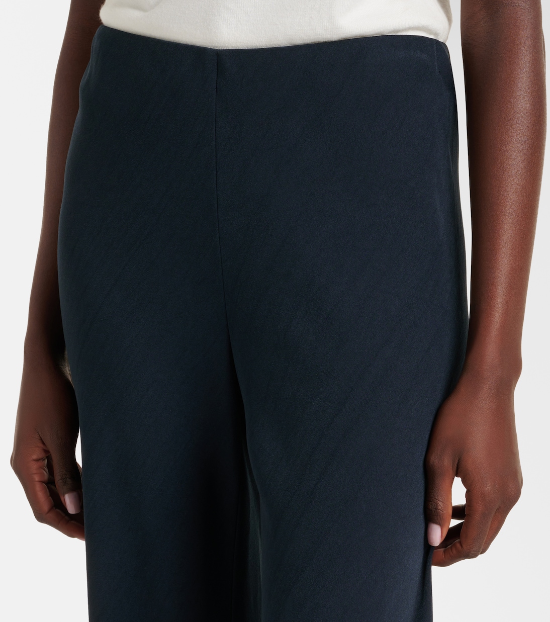 Pantalones de tiro alto de crepé | Vince