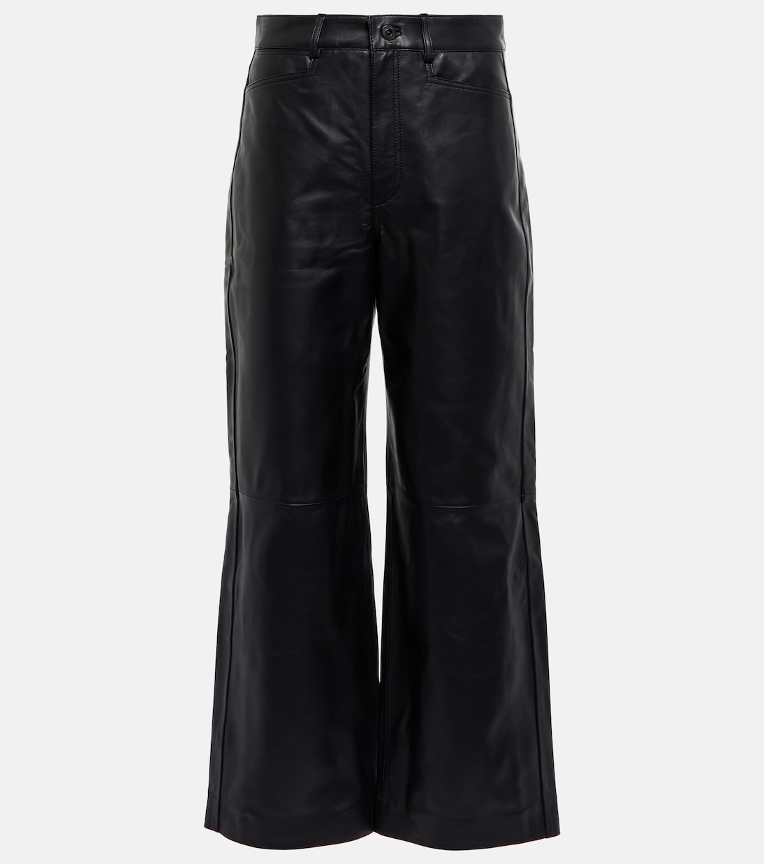 Pantalon White Label à taille haute en cuir | Proenza Schouler