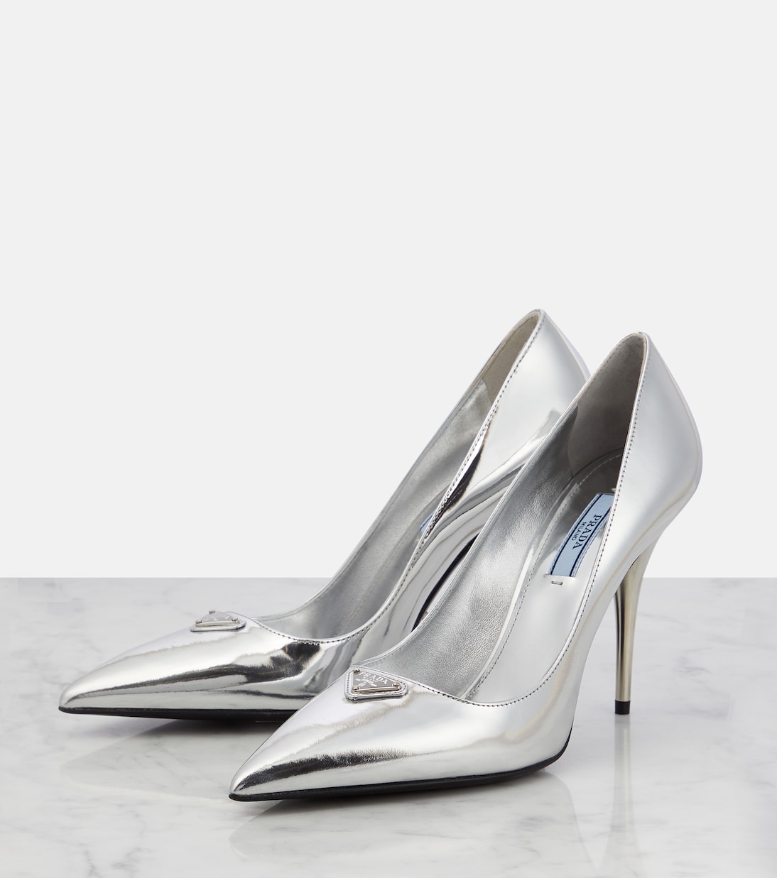 Escarpins en cuir métallisé | Prada