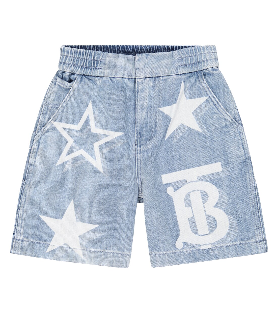 TB printed denim shorts in blue Burberry Kids Mytheresa