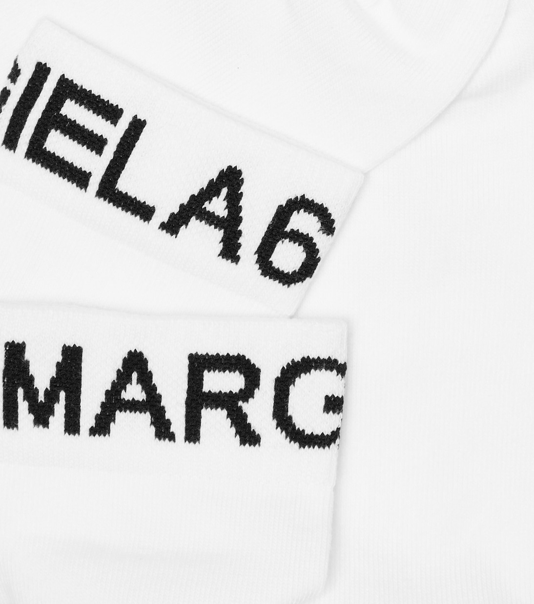 Logo cotton-blend socks in white - MM 6 Maison Margiela Kids