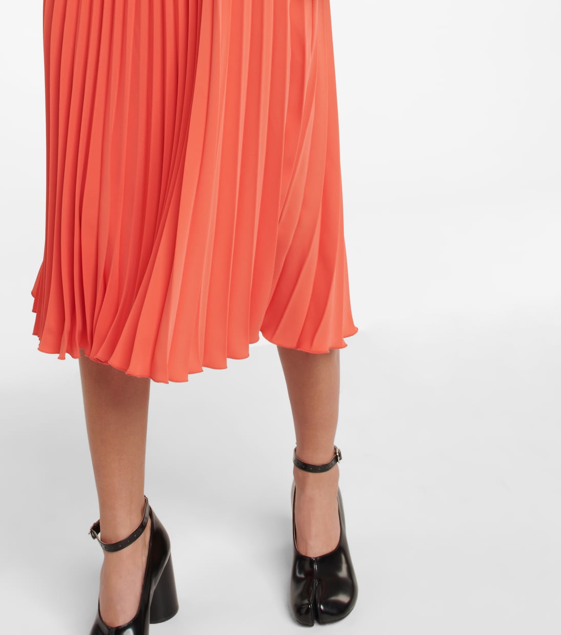 Falda midi de crepé plisada | MM6 Maison Margiela