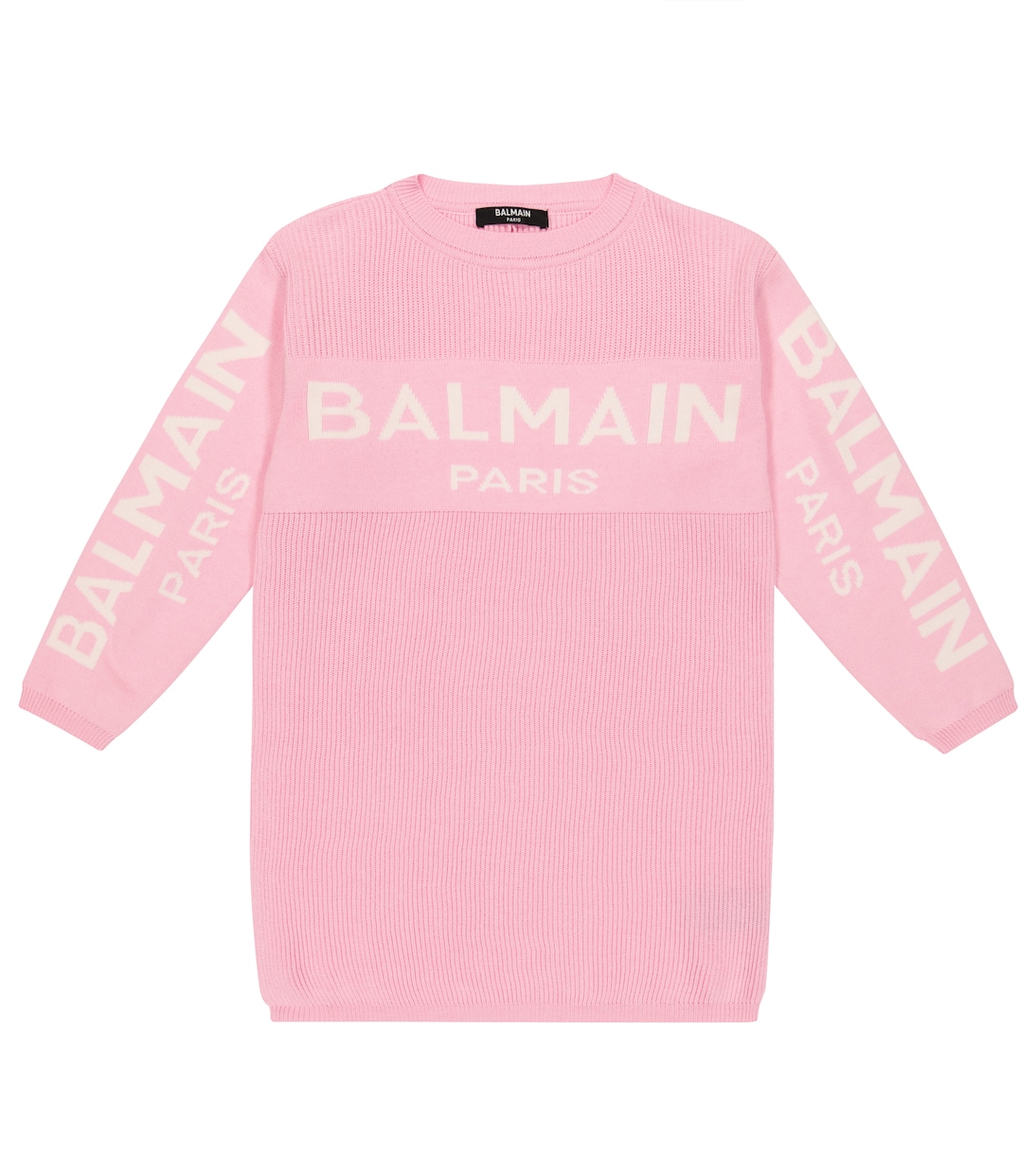 Pulloverkleid aus Baumwolle und Kaschmir | Balmain Kids