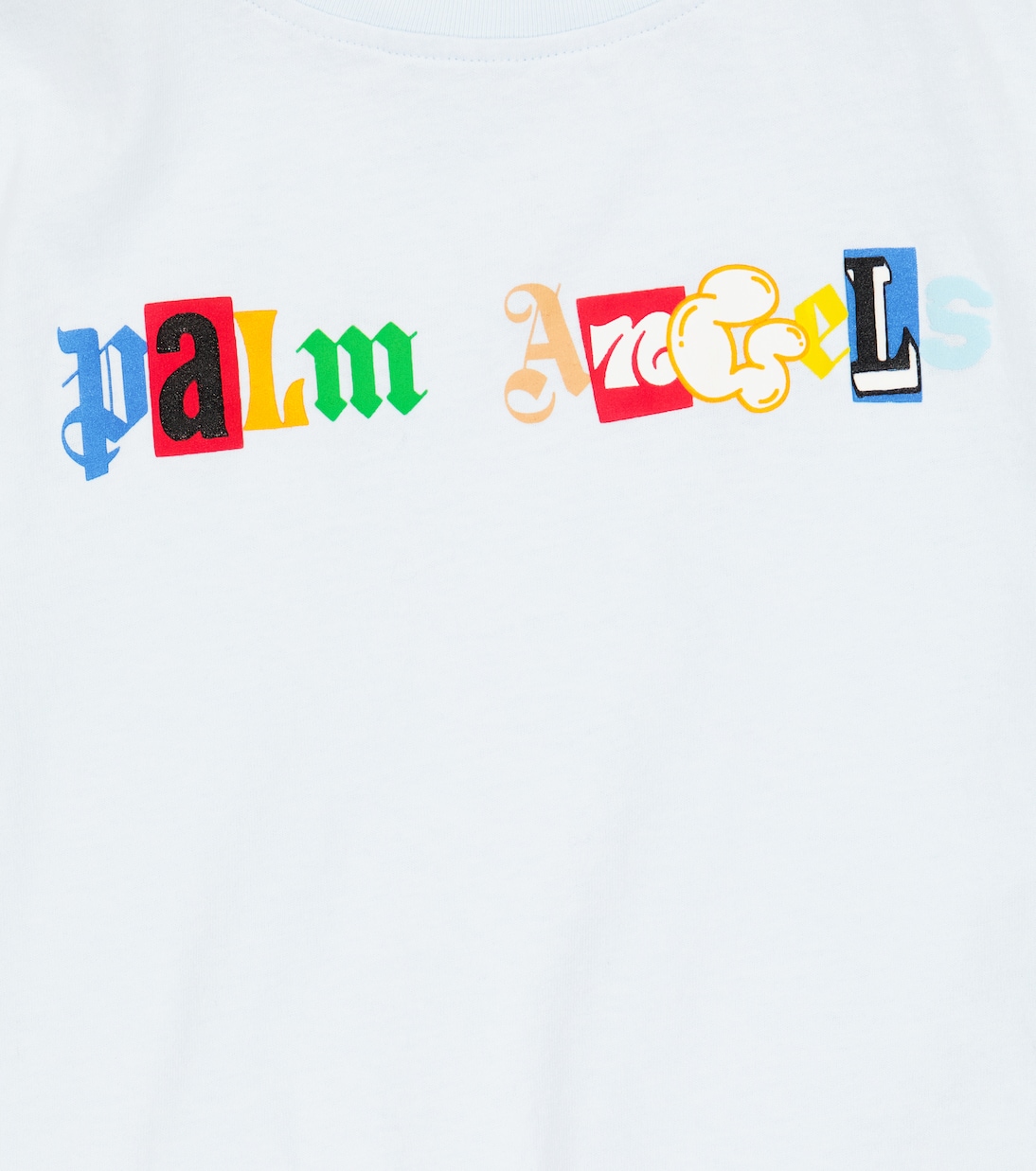 로고 코튼 저지 티셔츠 | Palm Angels Kids