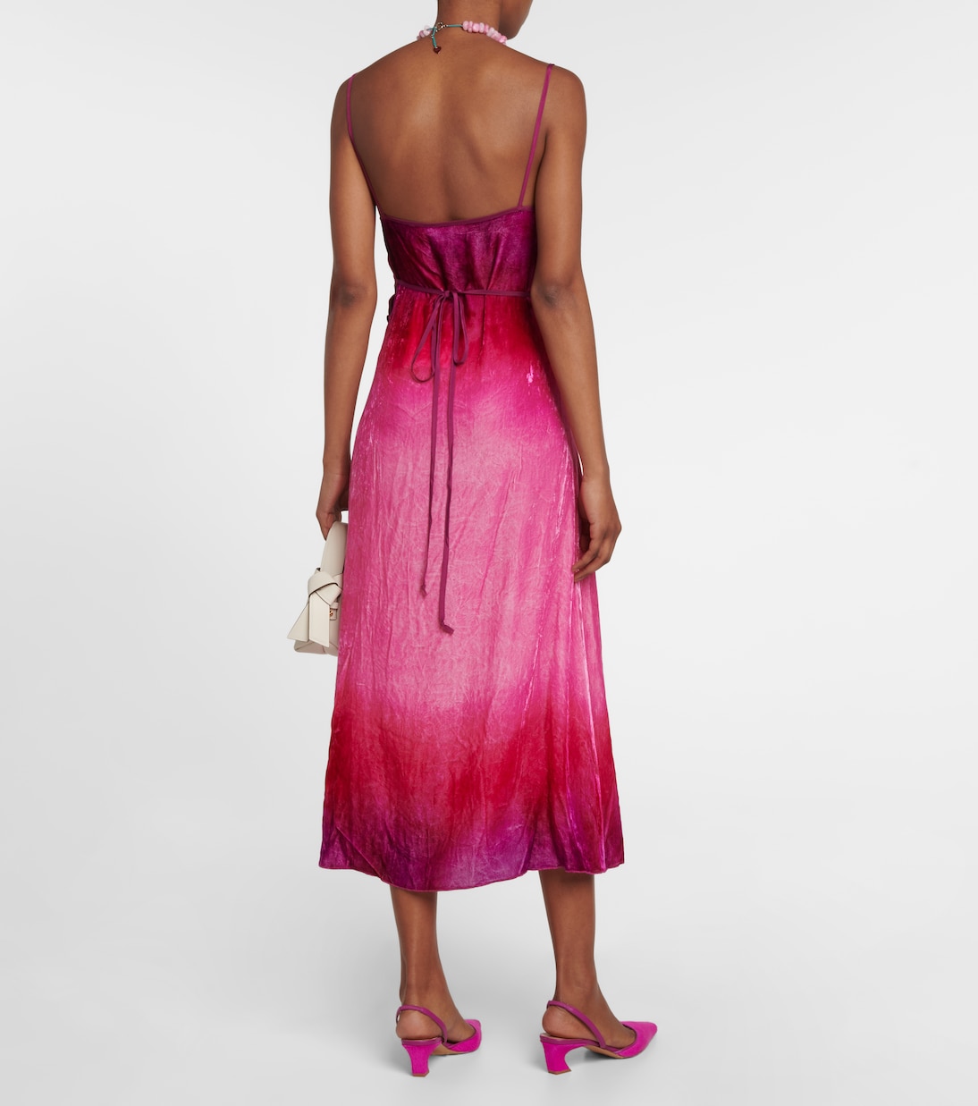 Flocked velvet midi dress | Acne Studios