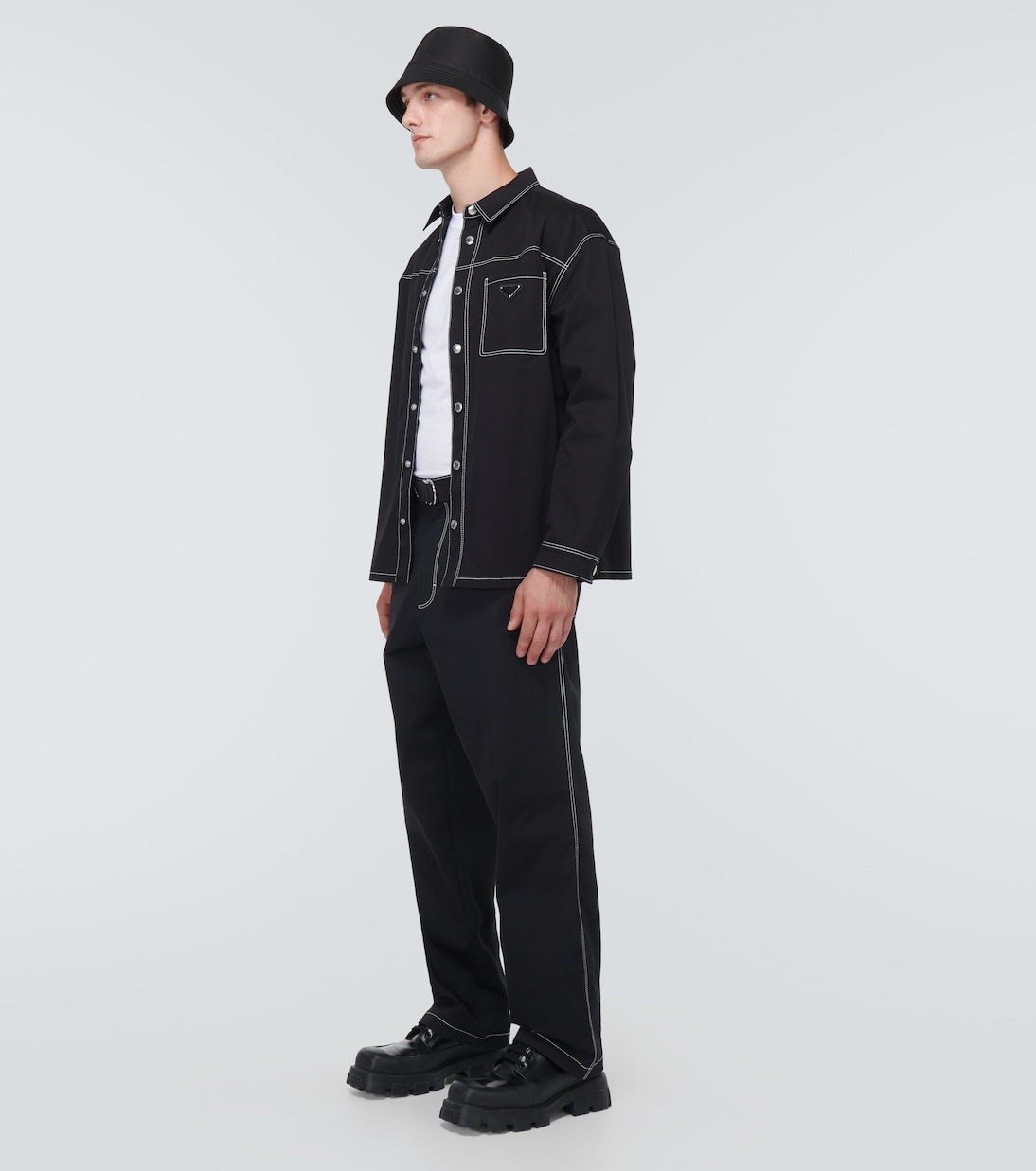 T-shirt en coton à ornements | Prada