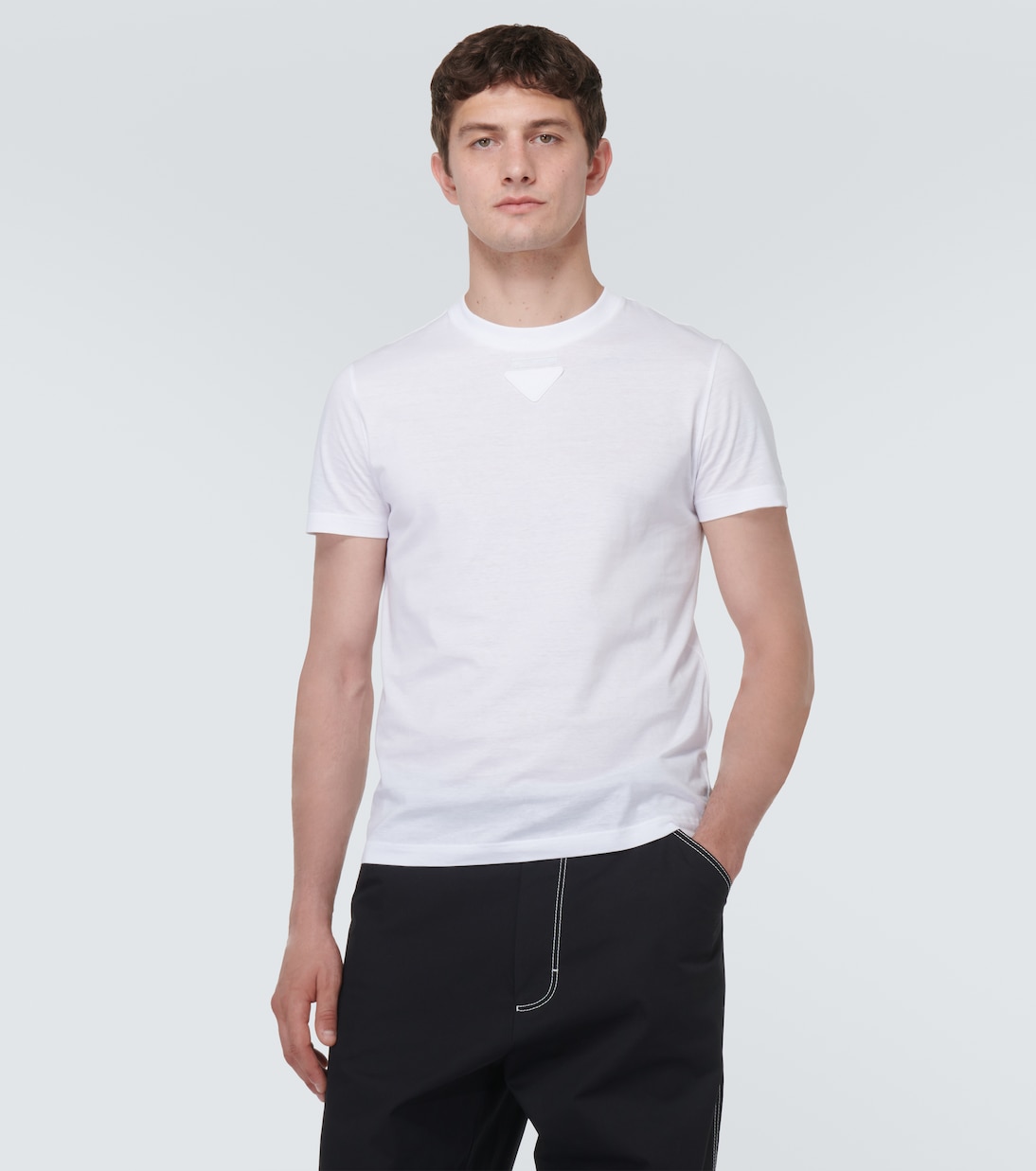 T-shirt en coton à ornements | Prada