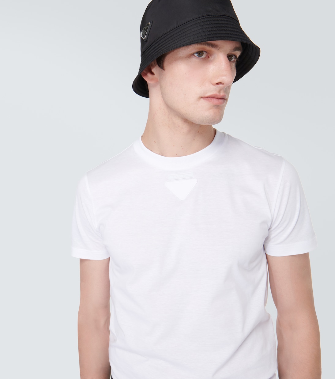 T-shirt en coton à ornements | Prada