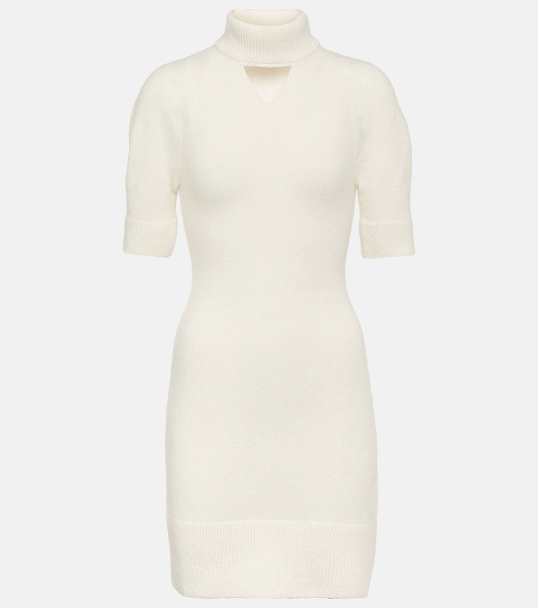 Turtleneck alpaca-blend minidress | Patou