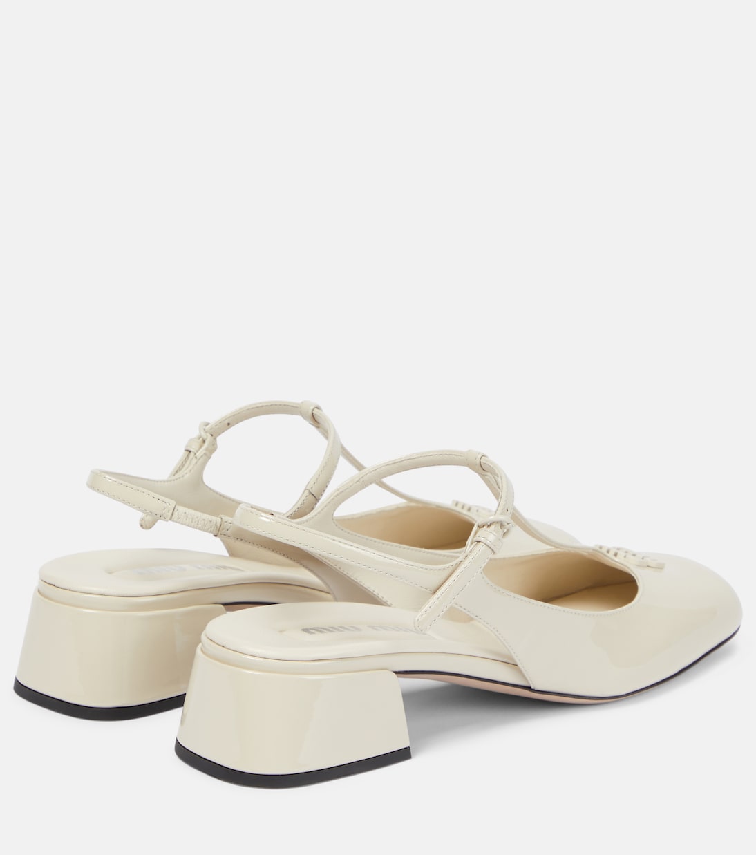 Pumps slingback in vernice | Miu Miu