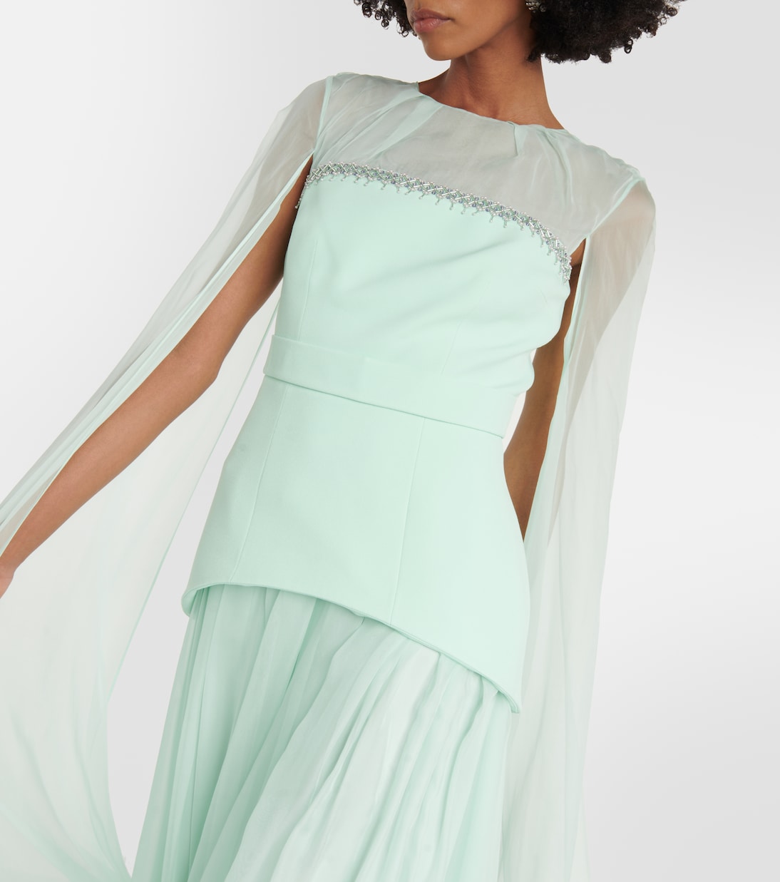 Verzierte Robe Gloria Brook aus Crêpe | Safiyaa