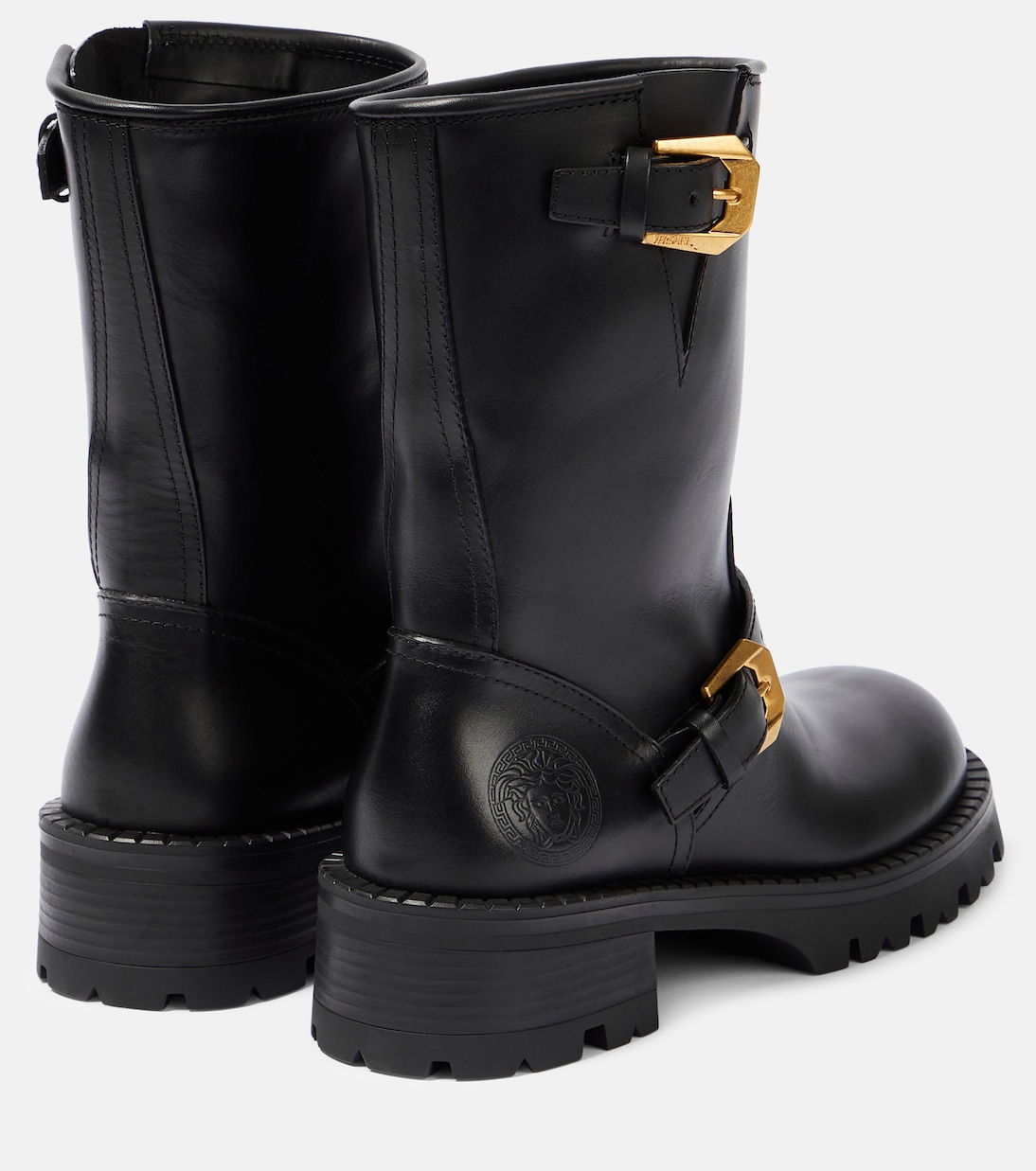 Ankle Boots aus Leder | Versace