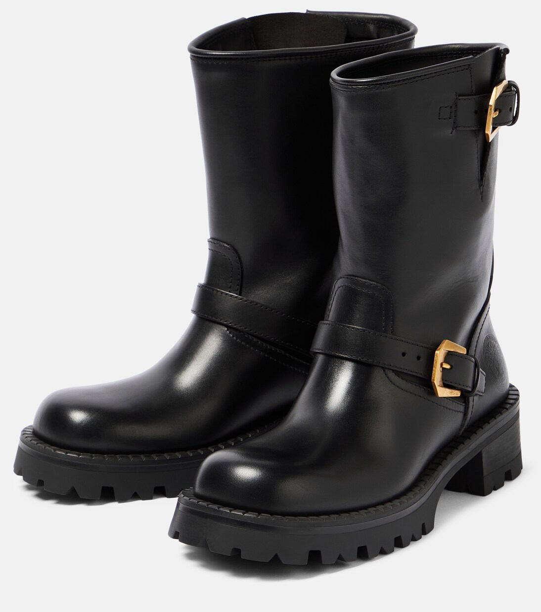 Ankle Boots aus Leder | Versace