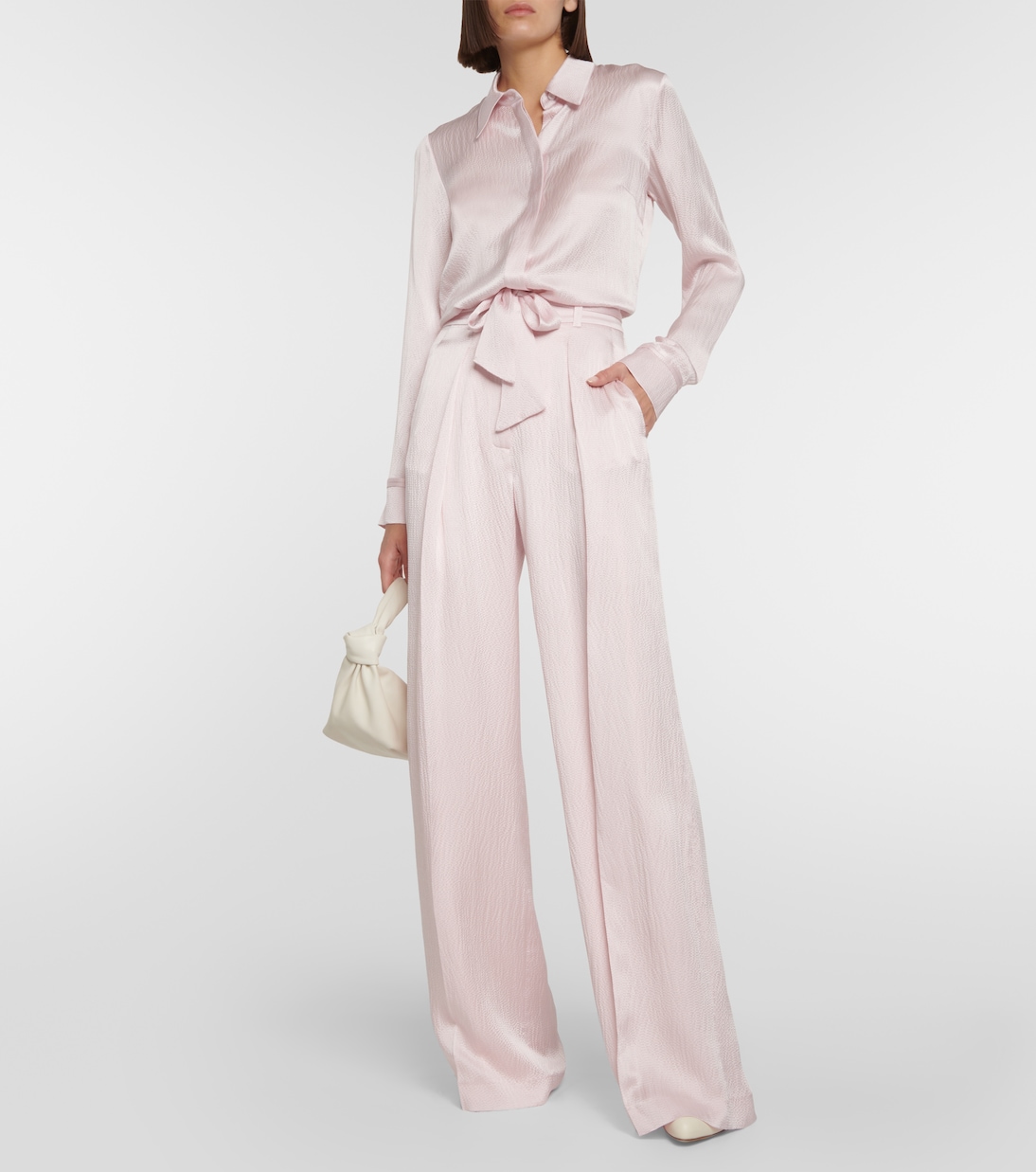 Pantalon ample à taille haute en soie | Gabriela Hearst