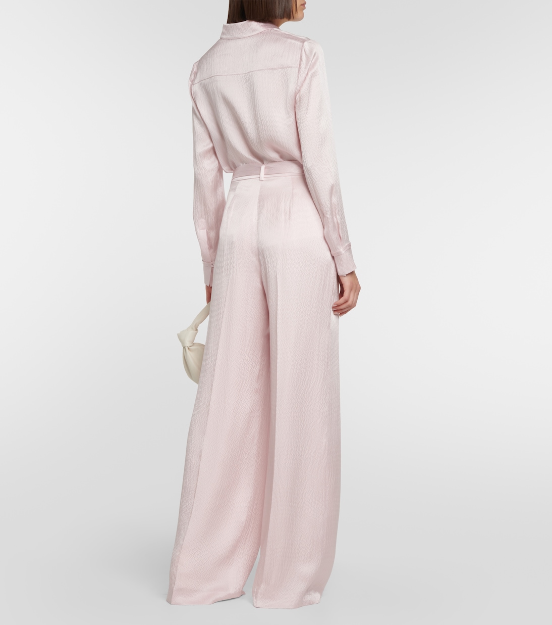 Pantalon ample à taille haute en soie | Gabriela Hearst