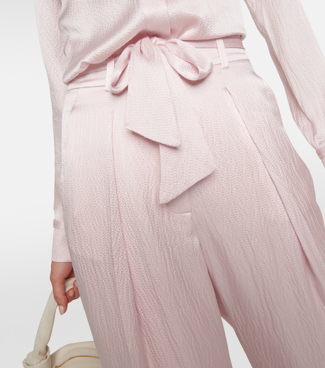 Pantalon ample à taille haute en soie | Gabriela Hearst