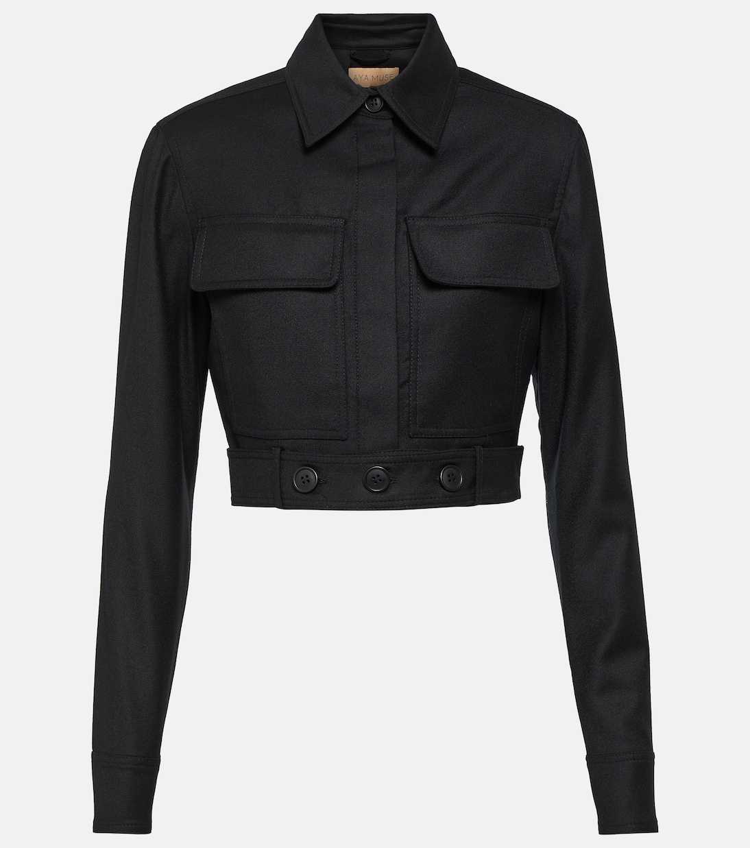 Myca cropped wool jacket | Aya Muse