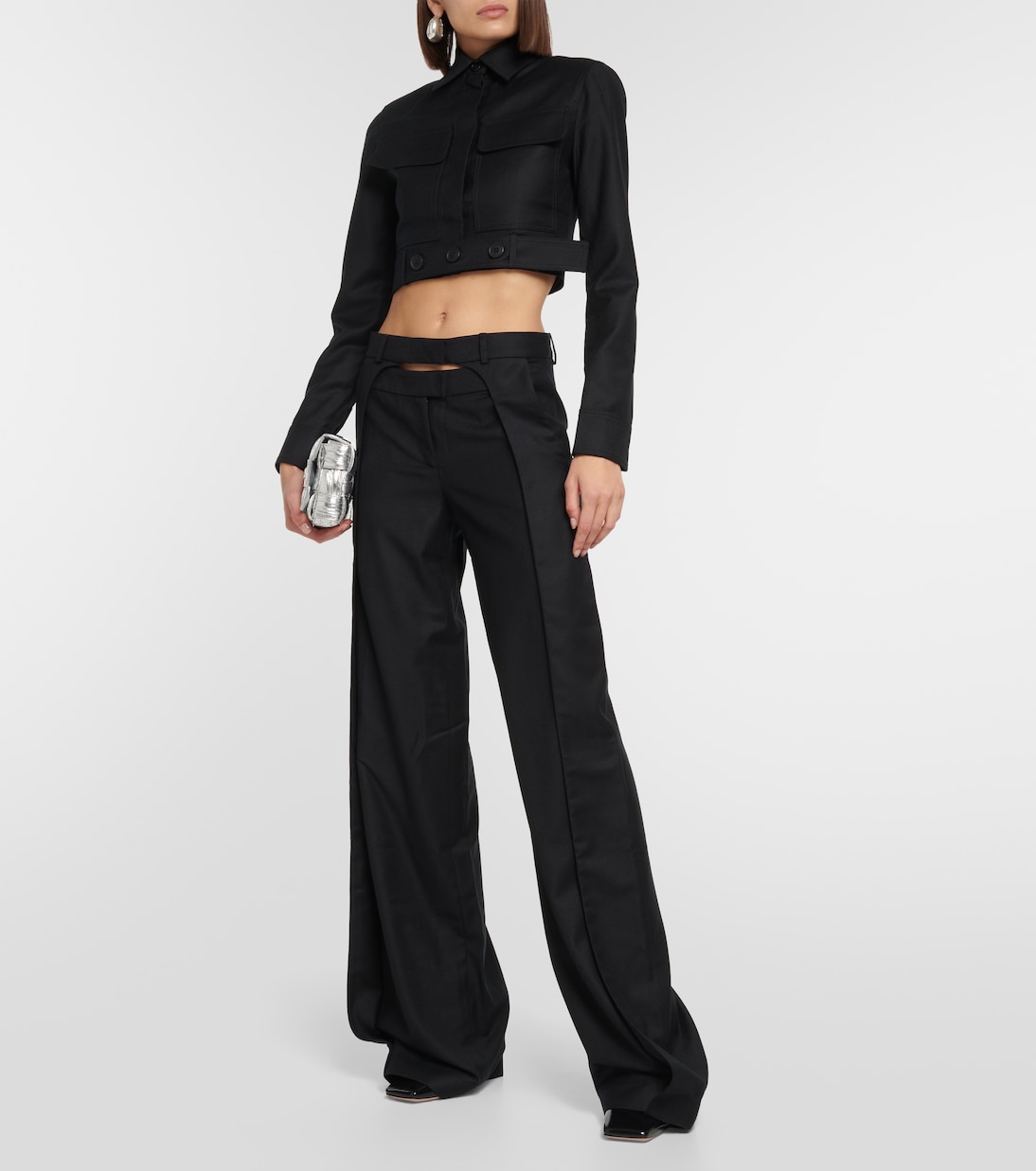 Myca cropped wool jacket | Aya Muse