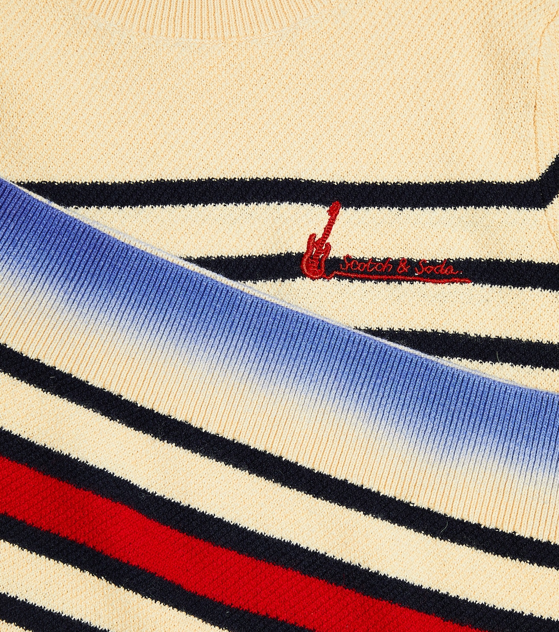Striped cotton and wool sweater  | Scotch & Soda Kids