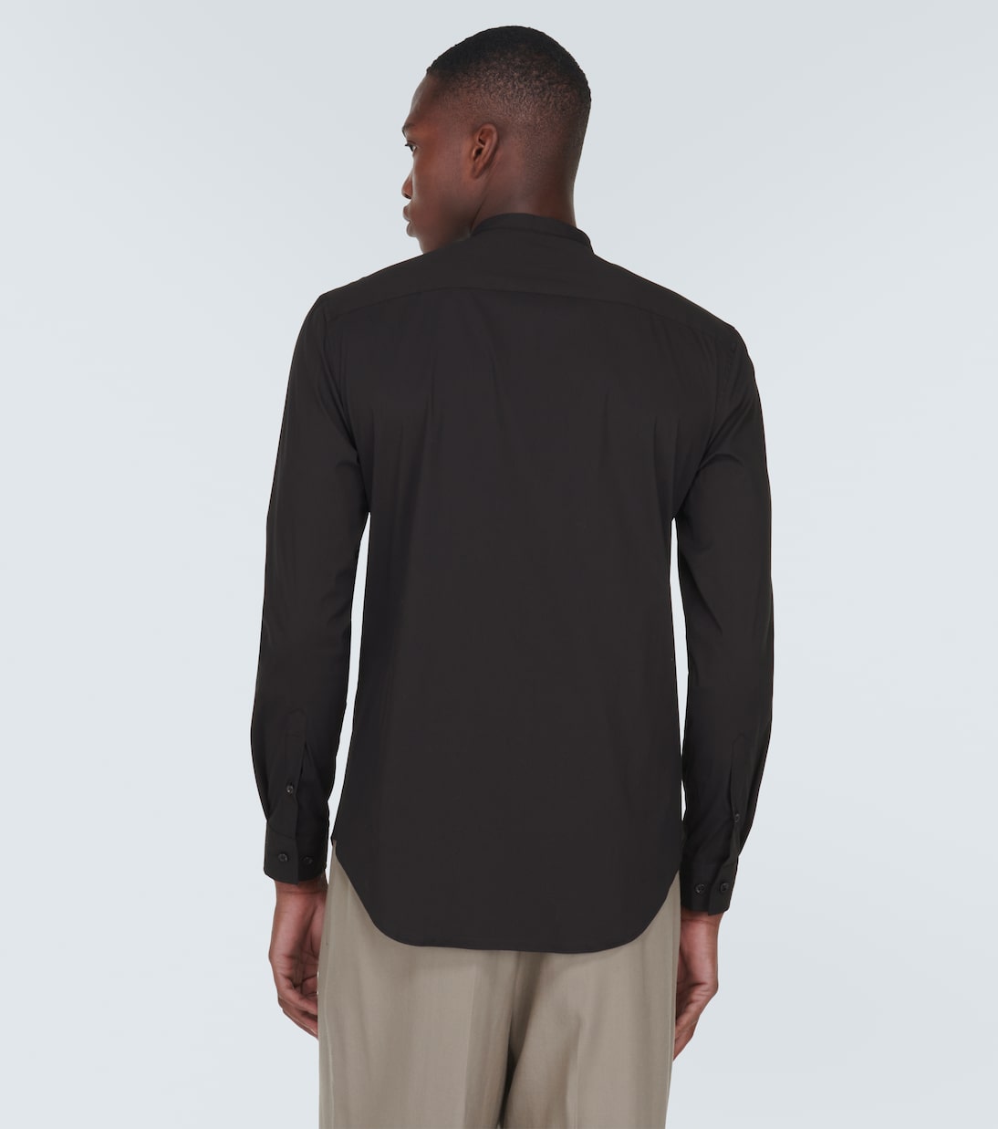 Icon cotton-blend poplin shirt | Giorgio Armani