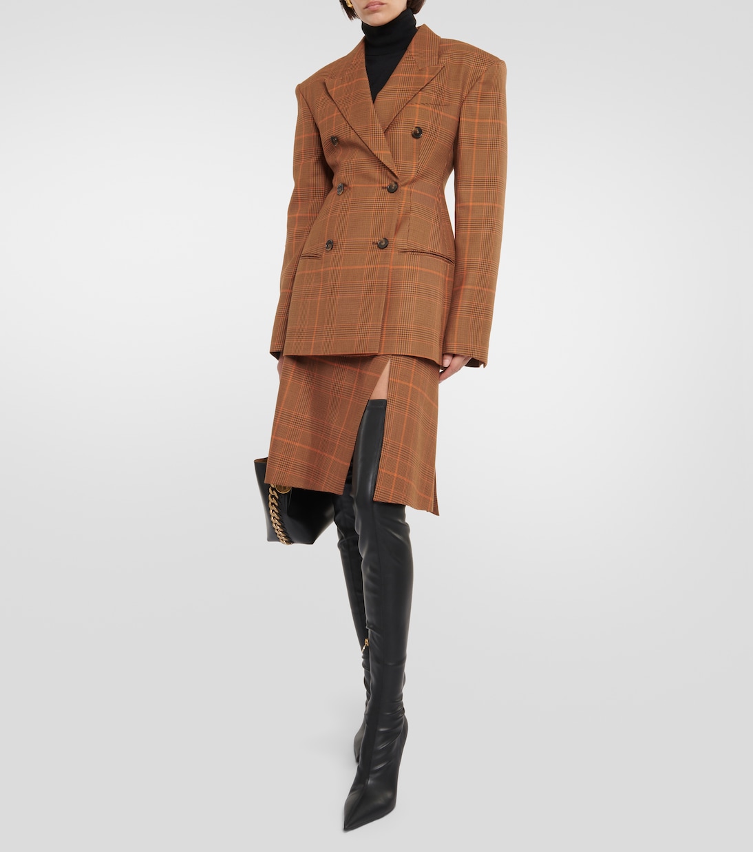 Checked virgin wool blazer | Stella McCartney