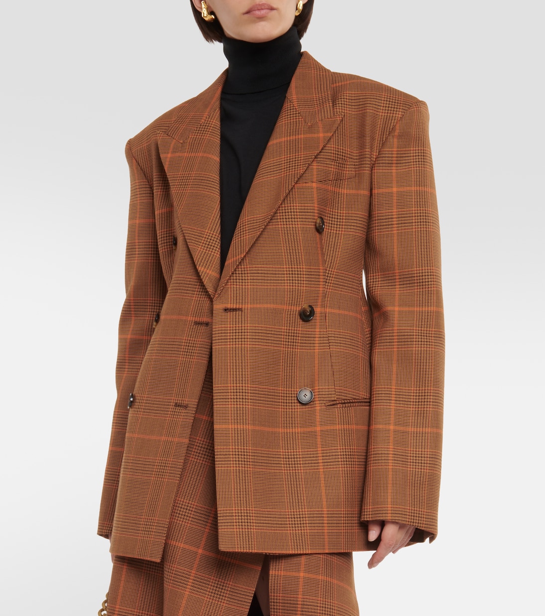 Checked virgin wool blazer | Stella McCartney