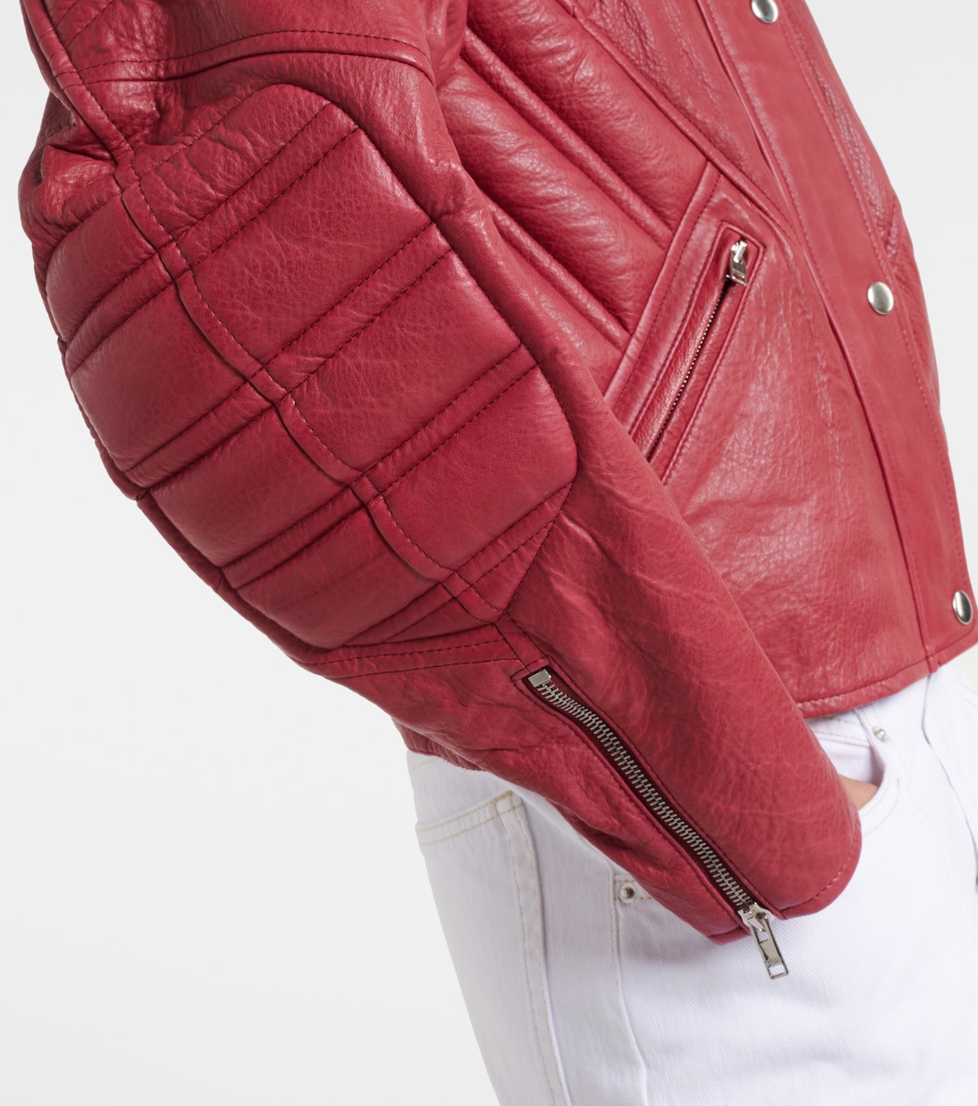Giacca biker imbottita in pelle | Isabel Marant