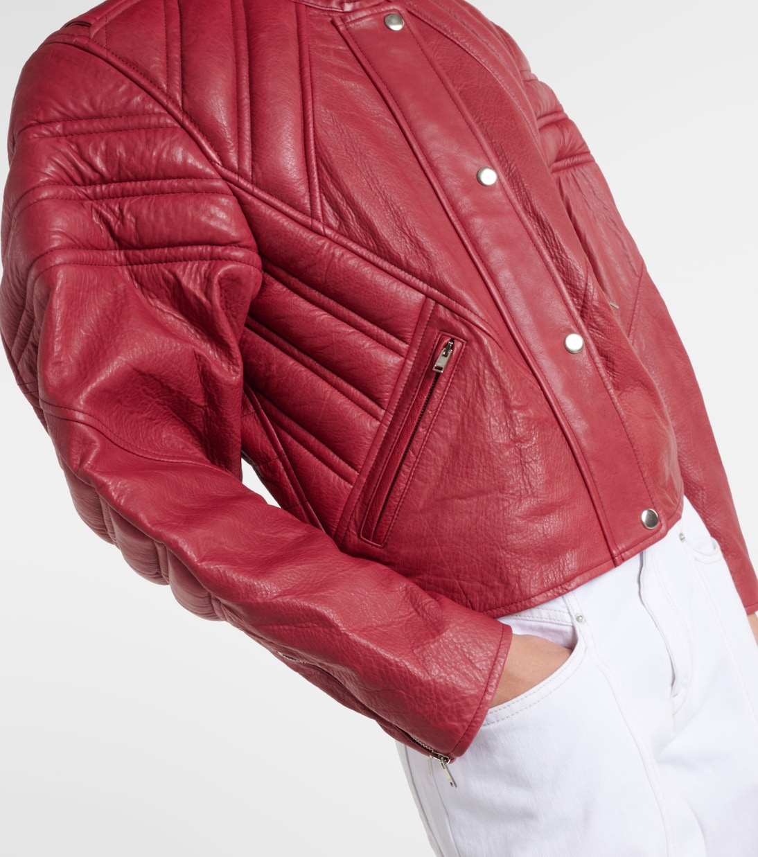 Giacca biker imbottita in pelle | Isabel Marant