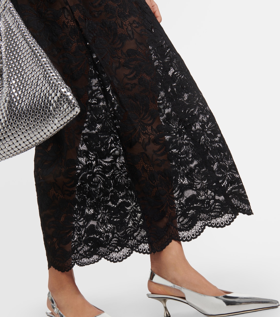Vestido Largo de Encaje Floral Inspirado en Rabanne para Jóvenes Modernos