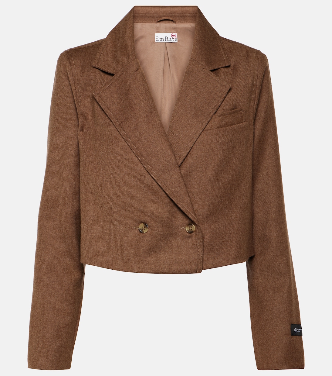 x EmRata - Blazer Berlin cropped in lana | AG Jeans